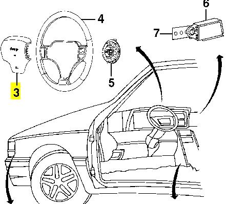 5CN93LX8 Chrysler cinto de segurança (airbag de condutor)