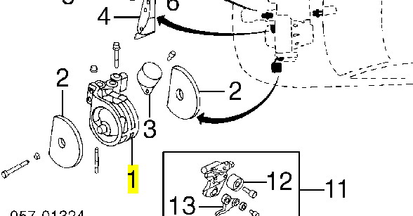 AWSMI1022 Asia360 coxim (suporte esquerdo de motor)