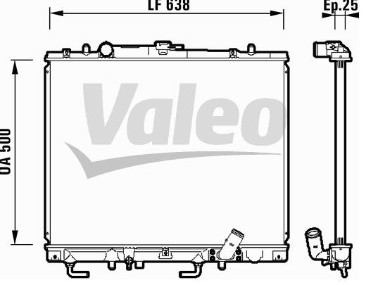 734143 VALEO radiador de esfriamento de motor