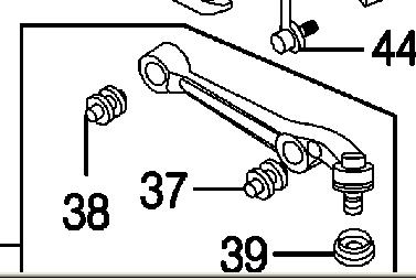 GJ6A34300D Mazda braço oscilante inferior esquerdo/direito de suspensão dianteira