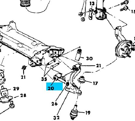 Сайлентблок переднего нижнего рычага 4449269 Chrysler