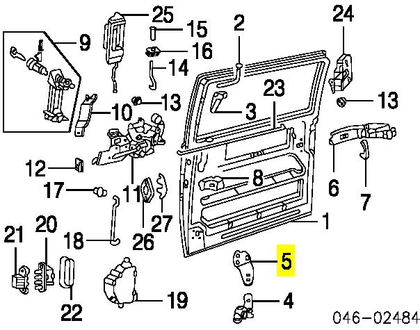 701843412A VAG rolo direito inferior da porta lateral (deslizante)