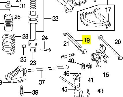 04895269AA Chrysler braço oscilante inferior esquerdo de suspensão traseira/direita