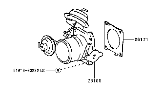 2610064020 Toyota válvula de borboleta montada