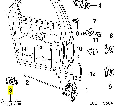 Ручка двери задней внутренняя правая F75Z7822600AAA Ford