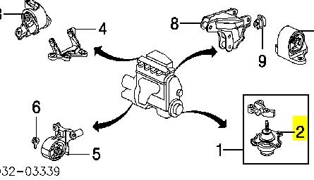 50821S5AA07 Honda coxim (suporte esquerdo de motor)