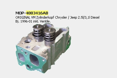 4883416AB Chrysler головка блока цилиндров (гбц)