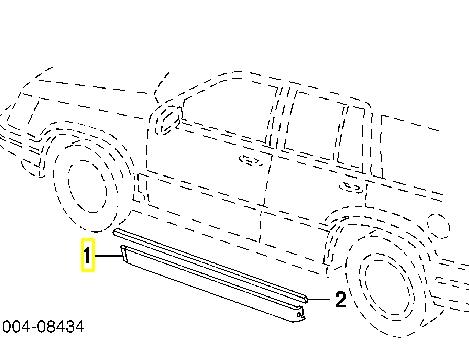 Накладка (молдинг) порога наружная правая на Jeep Grand Cherokee 