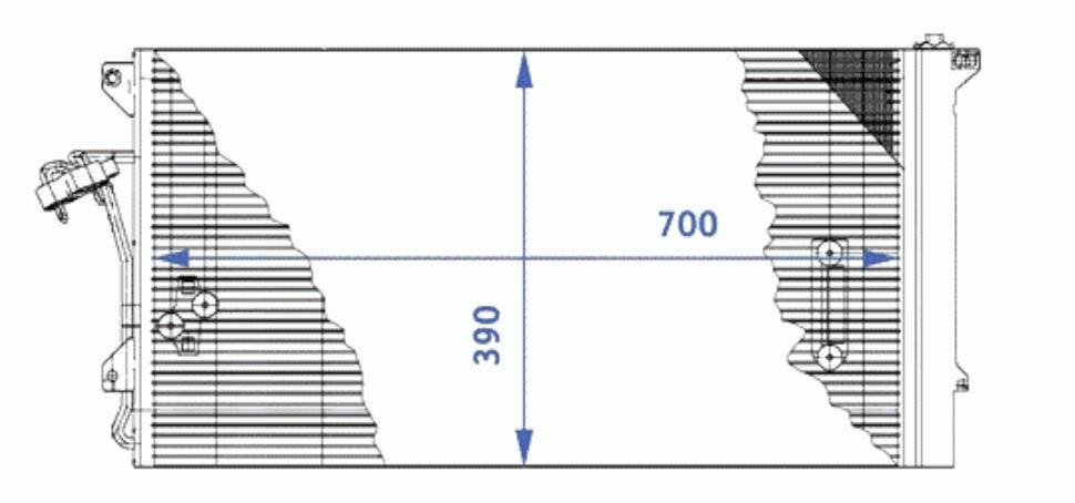 95557311102 VAG radiador de aparelho de ar condicionado