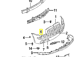 Молдинг бампера переднего левый 04805937AA Chrysler