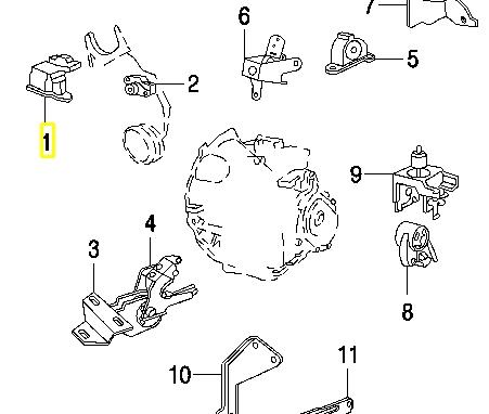 Передняя опора двигателя 04861272AE Chrysler