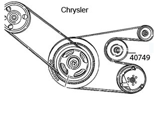04792112 Chrysler паразитный ролик