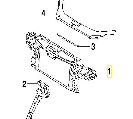 Suporte do radiador montado (painel de montagem de fixação das luzes) para Audi Q7 (4L)