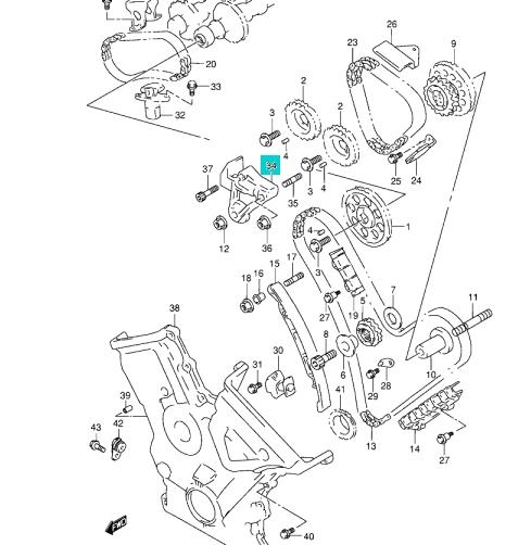 Reguladora de tensão direita da cadeia do mecanismo de distribuição de gás para Suzuki Grand Vitara (FT, GT)