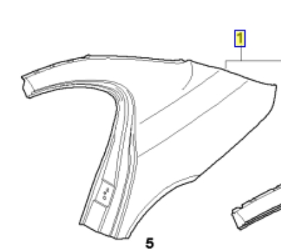 Ремонтная часть арки крыла заднего левого на BMW 5 (E60) купить.