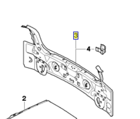 Painel traseiro da seção de bagagem para BMW 1 (E81, E87)