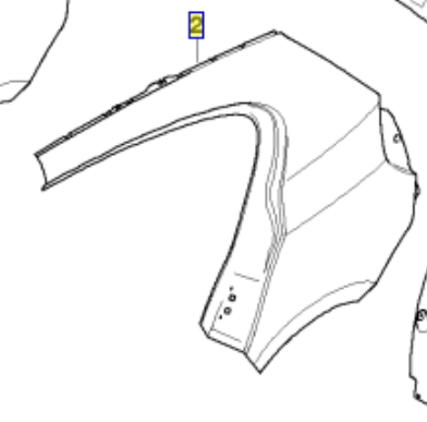 Parte de reparação de arco do pára-lama traseiro direito para BMW 1 (E81, E87)