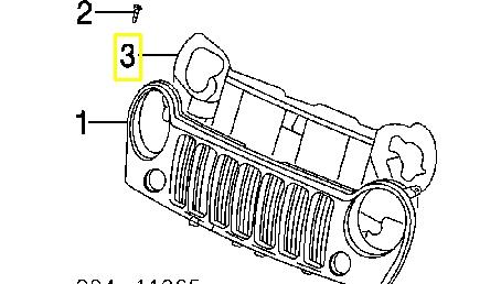 55156755AE Chrysler grelha do radiador