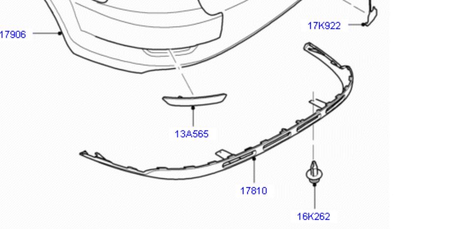 1480438 Ford spoiler do pára-choque traseiro