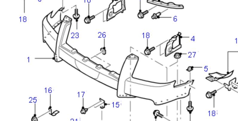 Купить 1449976 Ford Бампер передний, верхняя часть