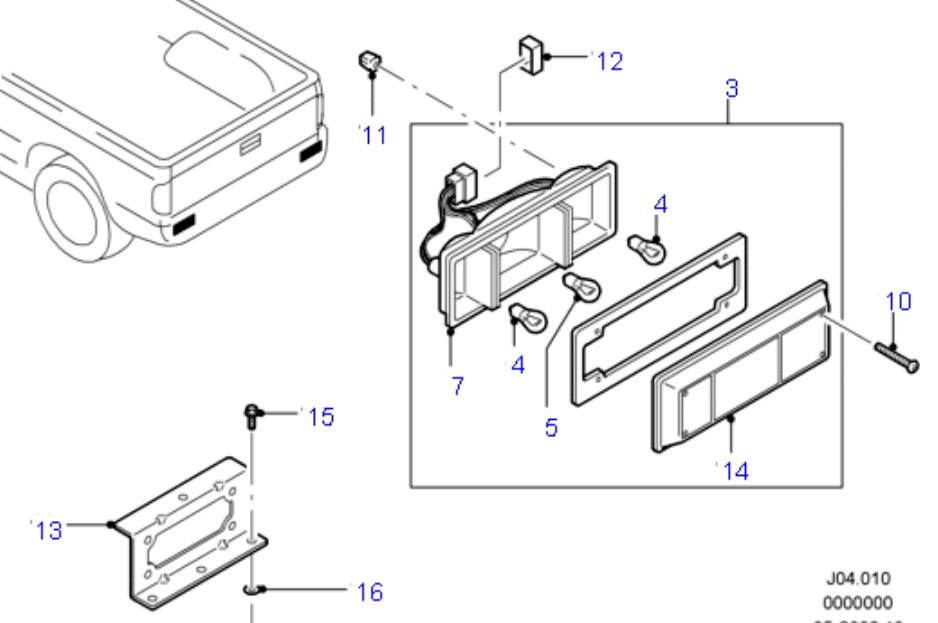 1456327 Ford lanterna traseira direita