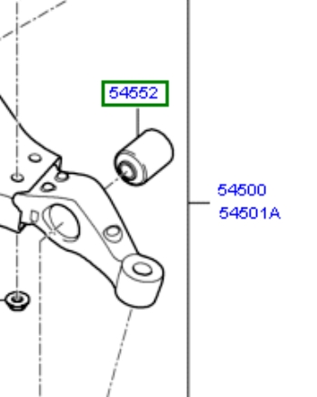 545523K000 Hyundai/Kia bloco silencioso dianteiro do braço oscilante inferior