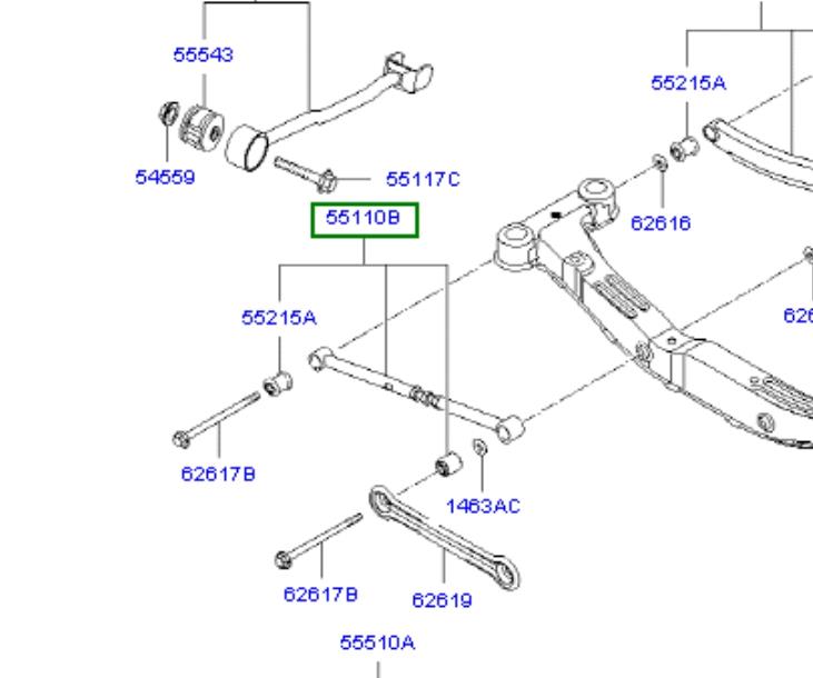 Braço oscilante de suspensão traseira transversal N4940512 Nipparts