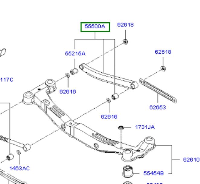 J4940327 Nipparts braço oscilante de suspensão traseira transversal