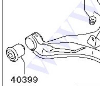 MR992256T Mitsubishi bloco silencioso dianteiro do braço oscilante inferior