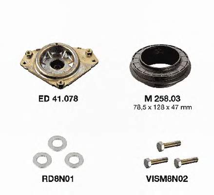 Suporte de amortecedor dianteiro esquerdo para Alfa Romeo 155 (167)