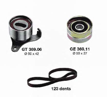 Correia do mecanismo de distribuição de gás, kit para Toyota Starlet (P8)