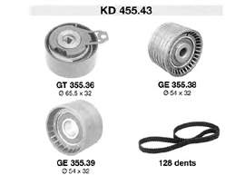 KD455.43 SNR correia do mecanismo de distribuição de gás, kit