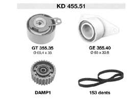 KD455.51 SNR correia do mecanismo de distribuição de gás, kit