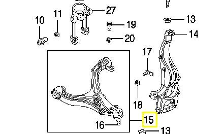 52089981AF Chrysler braço oscilante inferior esquerdo de suspensão dianteira