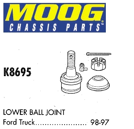 K8695T Moog suporte de esfera inferior