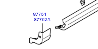 877202B000 Hyundai/Kia placa sobreposta (moldura externa direita de acesso)