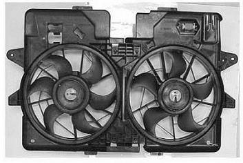 5L8Z8C607GD Ford диффузор радиатора охлаждения, в сборе с мотором и крыльчаткой