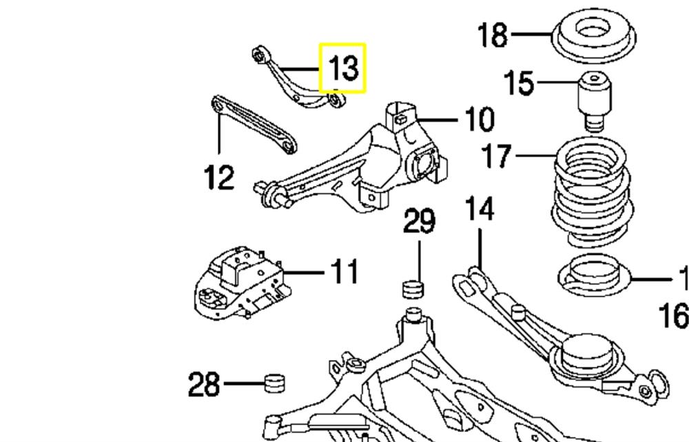 Braço oscilante superior esquerdo/direito de suspensão traseira para Mazda CX-9 