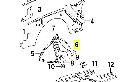 Арка крыла переднего правого K55296080 Fiat/Alfa/Lancia