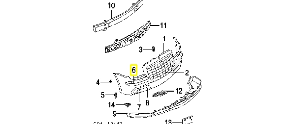 PCR04027MBR Signeda Передний правый клык бампера