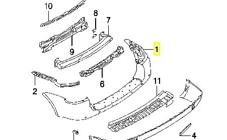 Pára-choque traseiro para Porsche Cayenne (955)