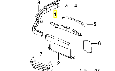 Суппорт радиатора верхний (монтажная панель крепления фар) на Dodge Dakota 