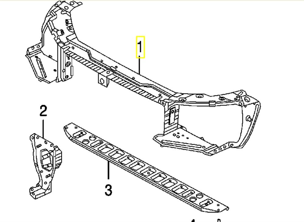 LR022102 NTR suporte superior do radiador (painel de montagem de fixação das luzes)