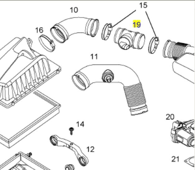 6235612 General Motors sensor de fluxo (consumo de ar, medidor de consumo M.A.F. - (Mass Airflow))