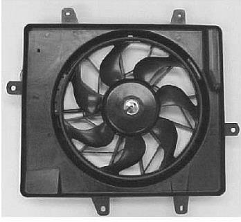 620440 TYC difusor do radiador de esfriamento, montado com motor e roda de aletas