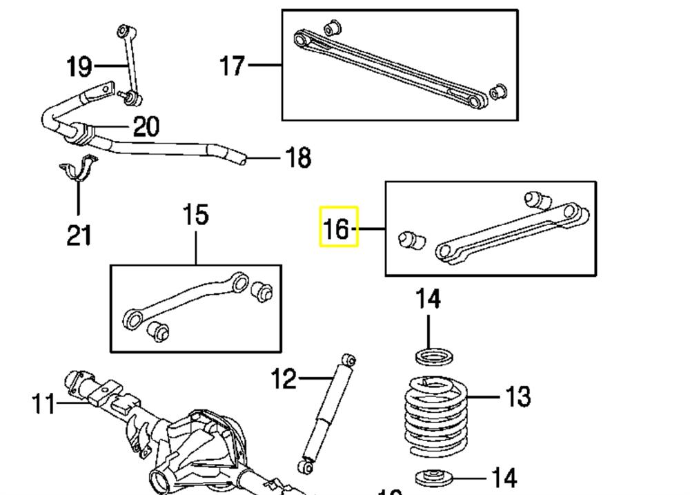 Braço oscilante inferior esquerdo de suspensão traseira/direita para Cadillac Escalade 