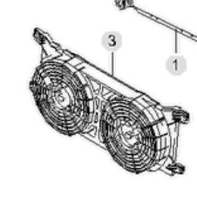 Ventilador elétrico de esfriamento montado (motor + roda de aletas) para SsangYong Kyron 