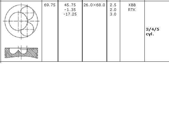 Поршень в комплекте на 1 цилиндр, 2-й ремонт (+0,50) PN51181 Autowelt