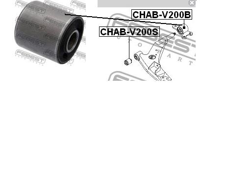 Bloco silencioso dianteiro do braço oscilante inferior CHABV200B Febest