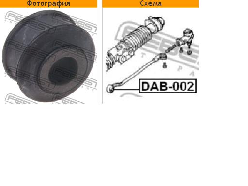 DAB-002 Febest bucha (bloco silencioso da barra de direção)